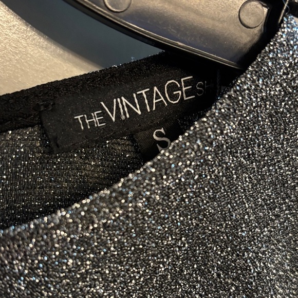 The Vintage Shop Black and Silver Fringe Dress Flapper! Sz sm - Picture 5 of 6